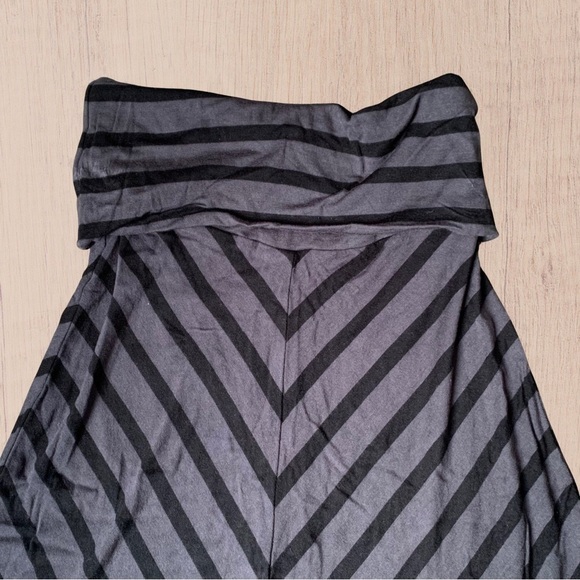 High waist Long Maxi Skirt Grey Black Pattern XSmall - Picture 9 of 11